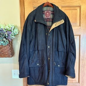 Men’s Territory Ahead leather black coat. New, never warn size L.